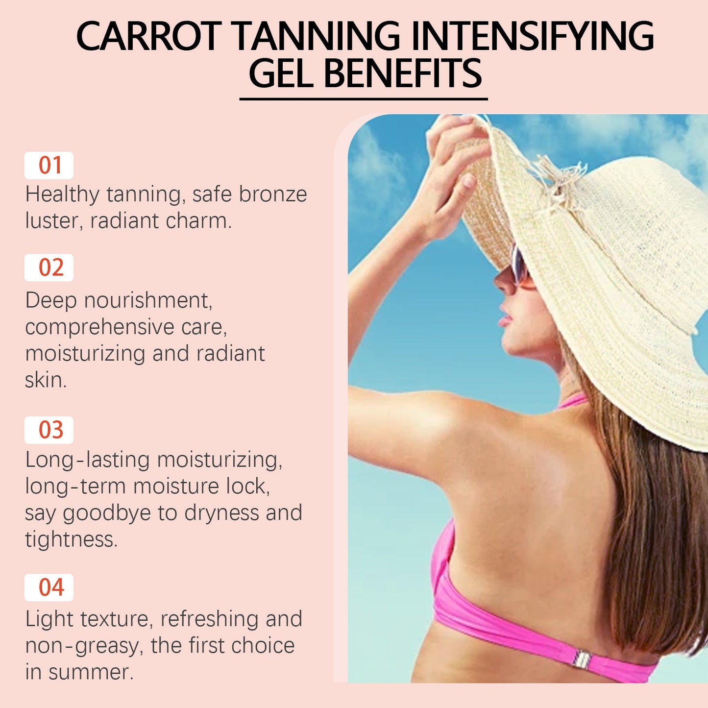 Carrot Black Tanning Gel for Even Wheat Skin Tone