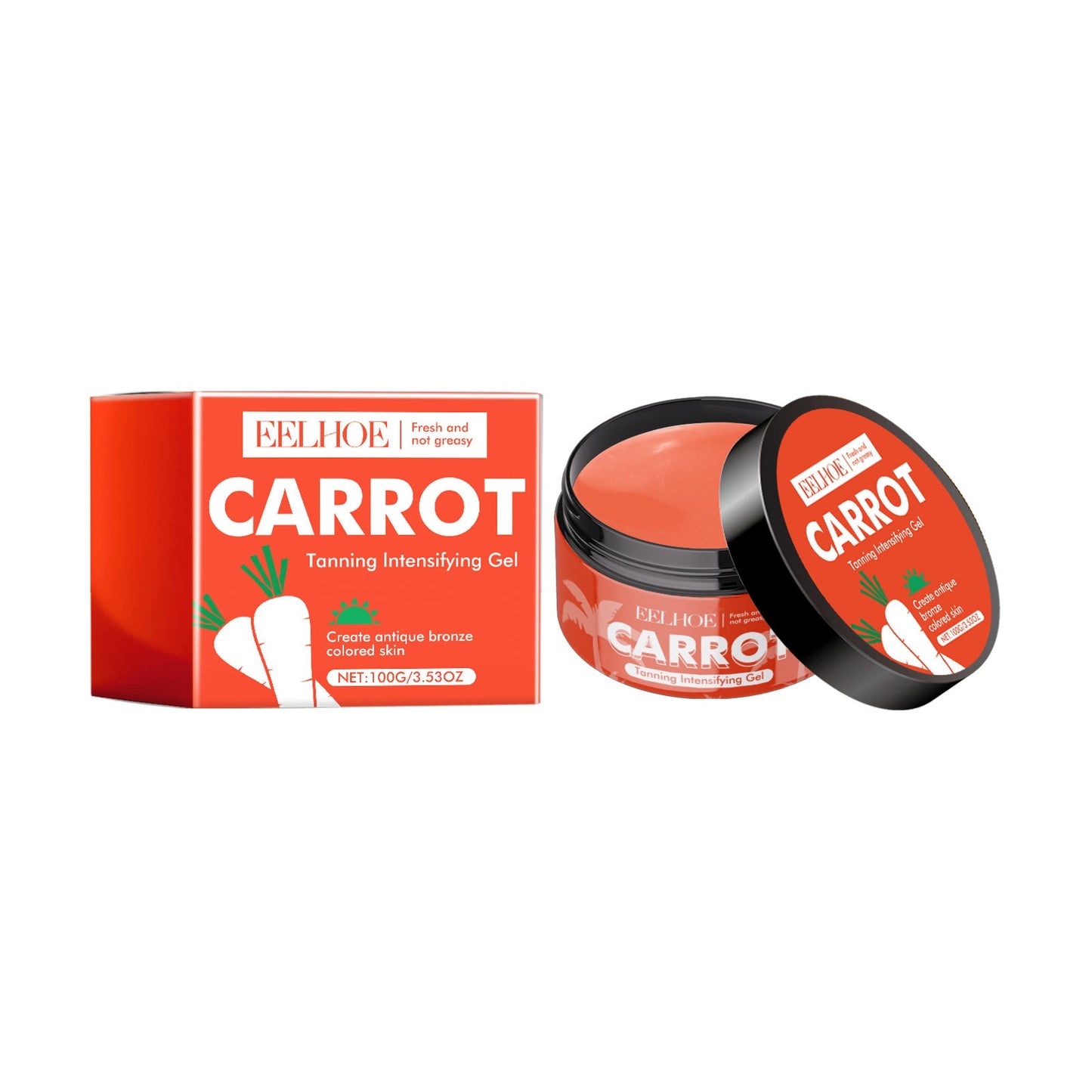 Carrot Black Tanning Gel for Even Wheat Skin Tone